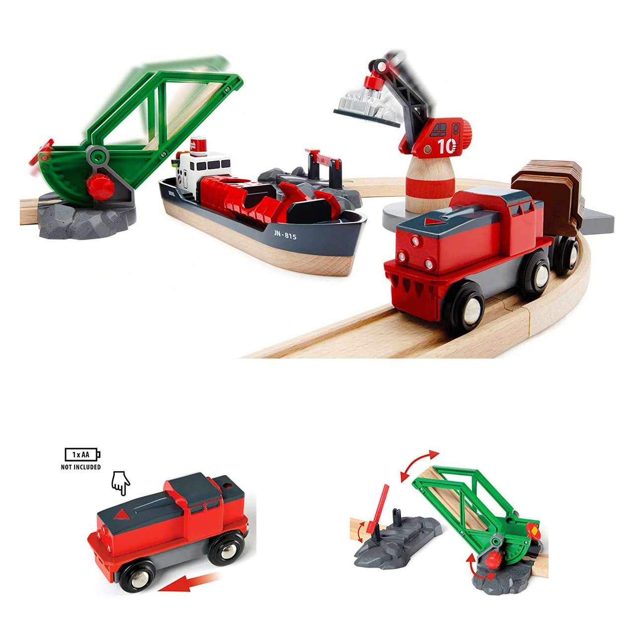 BRIO Cargo Harbour Set - 16 pieces | Peekaboo Baby