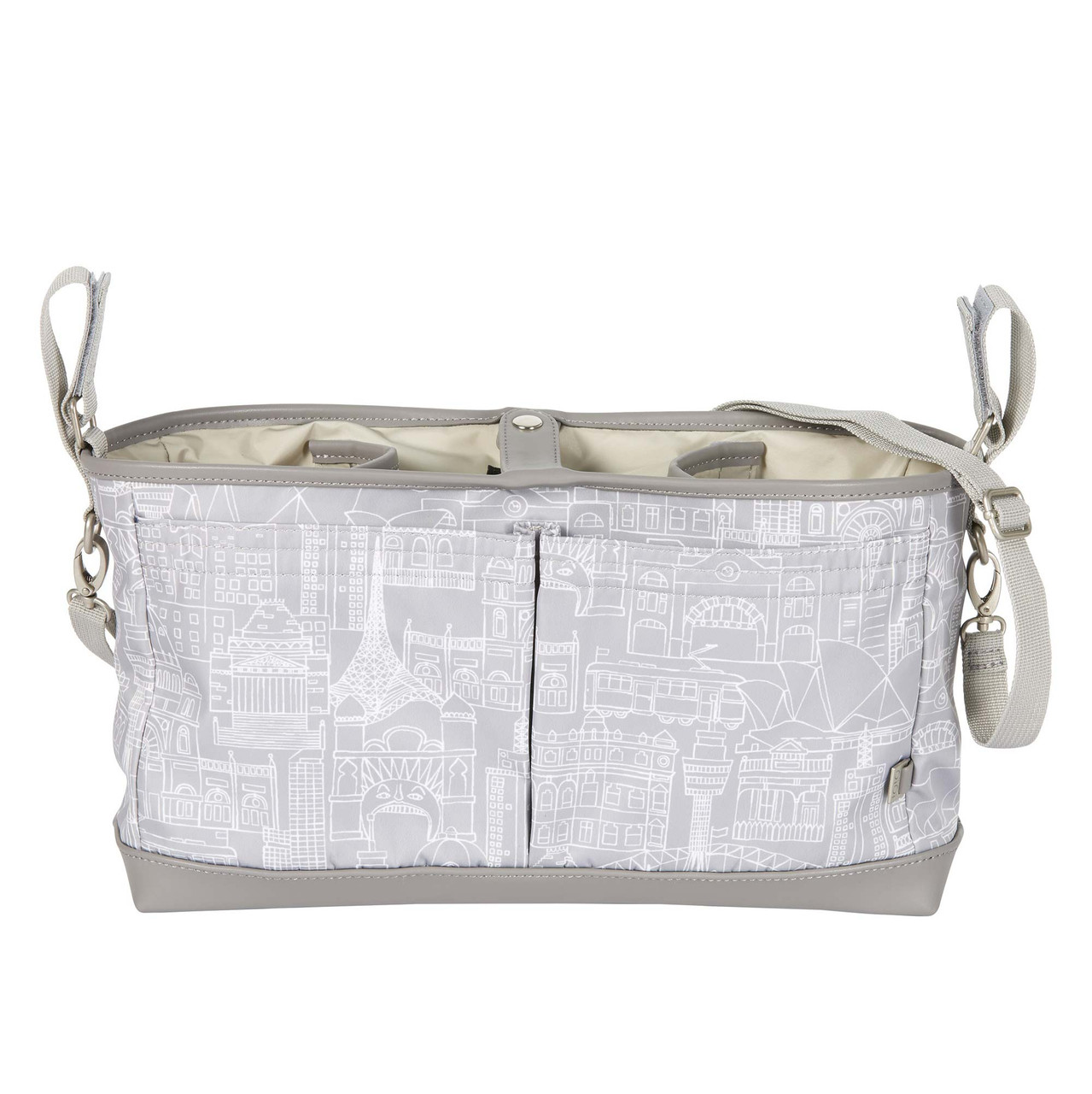 leather pram organiser