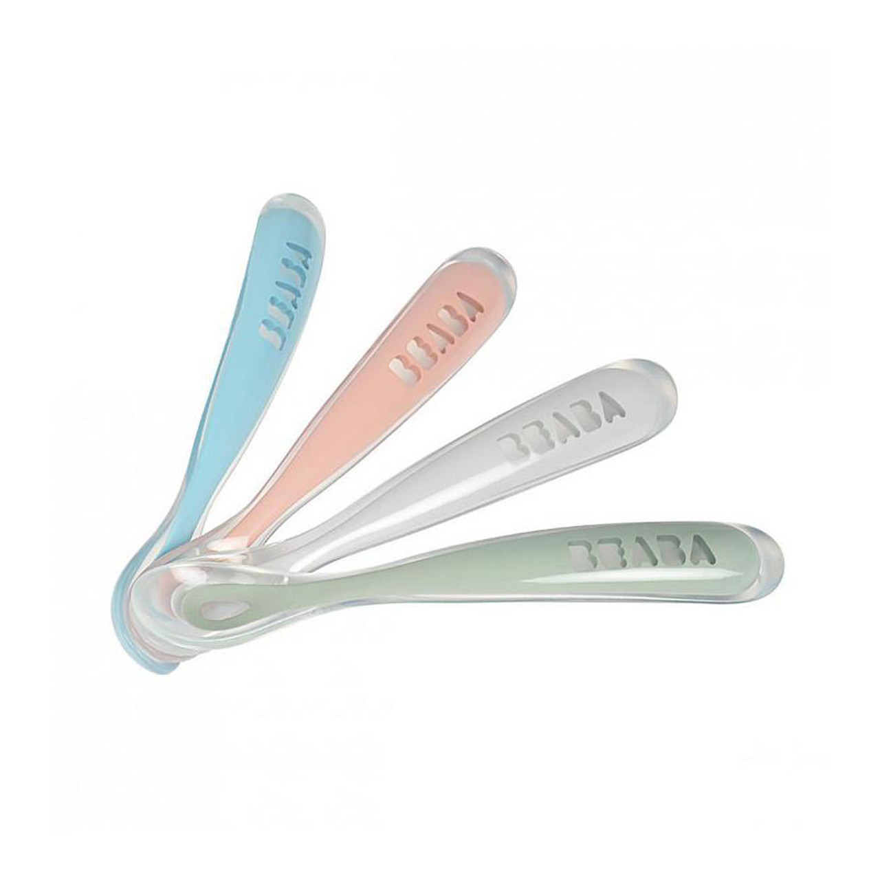 Set of 4 Soft First Silicone Baby Spoons | Peekaboo Baby