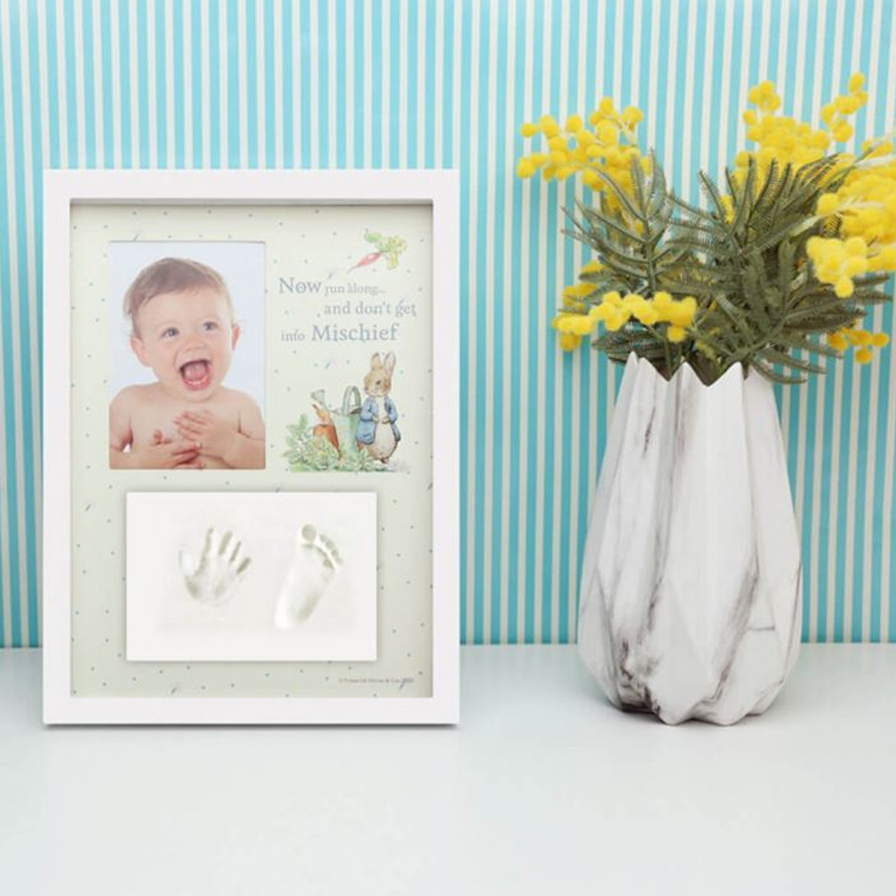 Peter Rabbit Baby Hand/Foot Clay Frame Gift Set . Shop Baby Keepsake Online