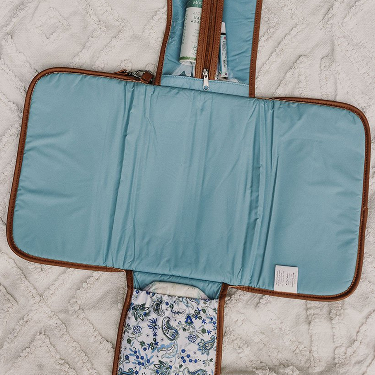 OiOi Baby Change Clutch Blue Paisley/Tan - Shop Changing Mats Online