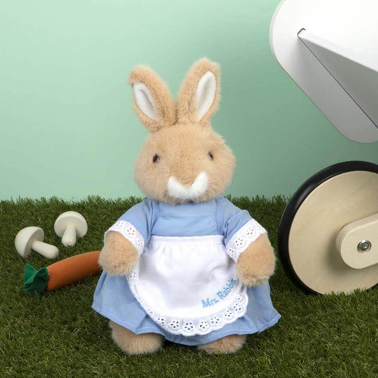 Peluche Morbido Beatrix Potter Mrs Rabbit | Con Vestito Blu E Grembiule | Giocattolo Per Bambini 1+ Anni | CE - 3