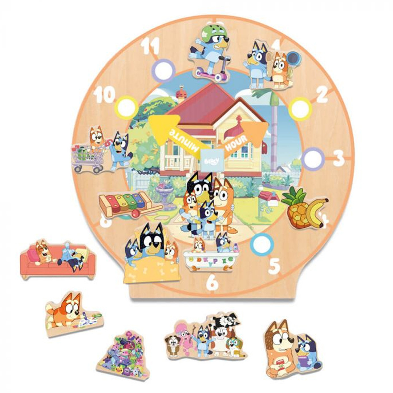 Bluey Wooden Routine Clock. Shop Kids Toys Online