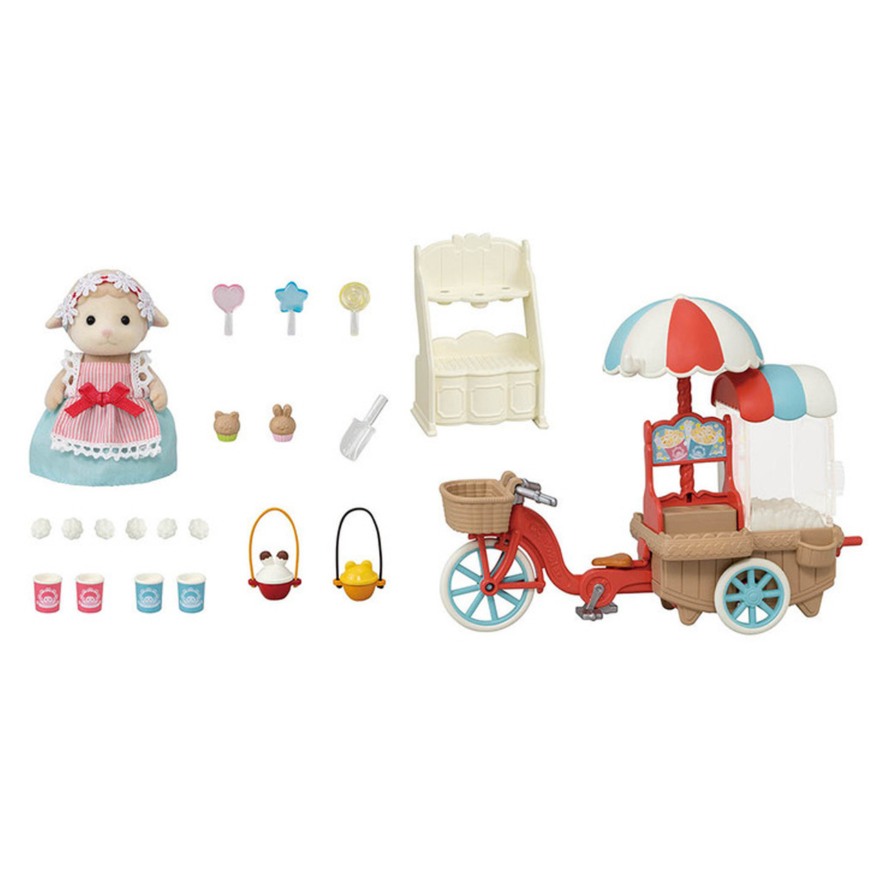 Sylvanian Families - 5653 - La maman Mouton et son stand de popcorn sur