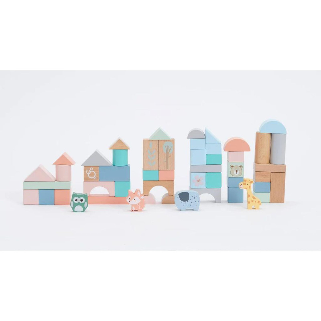 Bubble Wooden Pastel Activity Blocks Shop Stacking Open Ended Toys Online