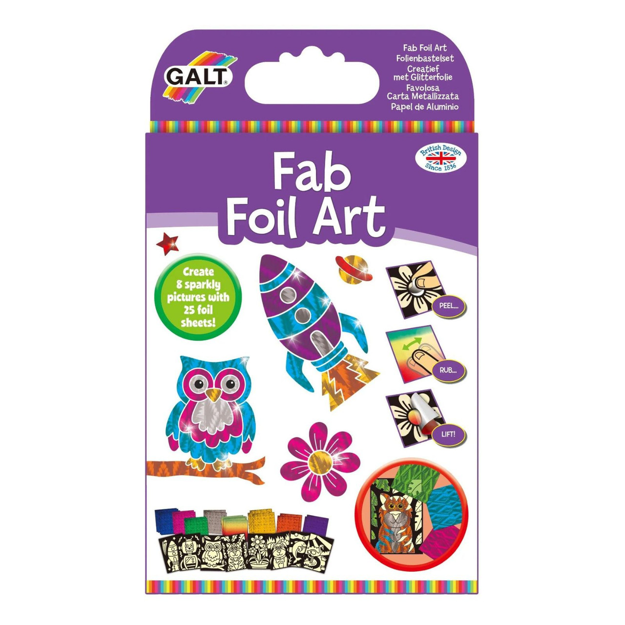 Galt Toys, Fab Foil Art, Craft Kit For Kids, Ages 6 Years Plus