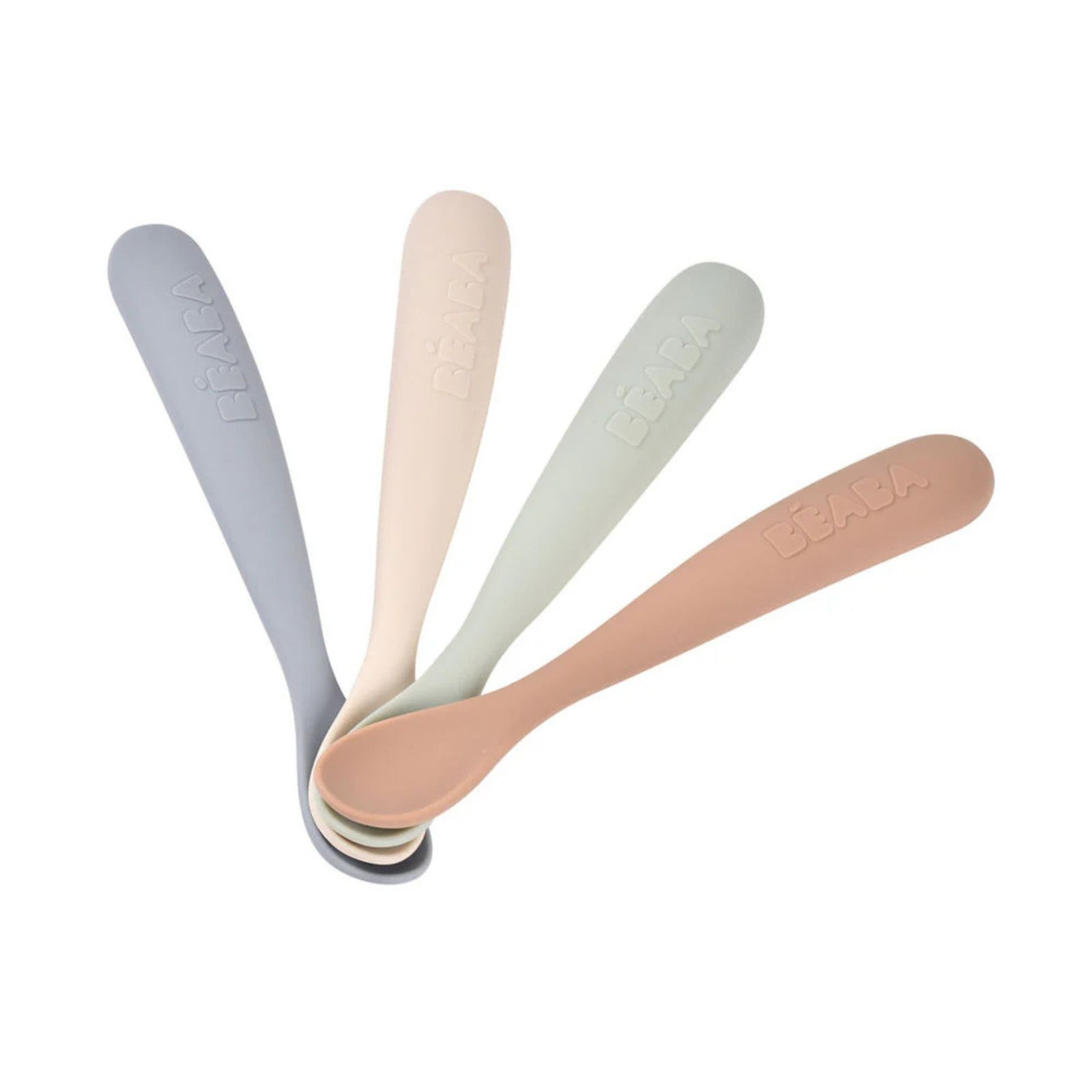 Beaba 1st Stage Silicone Spoons 4 Pack - Natural | Shop Online