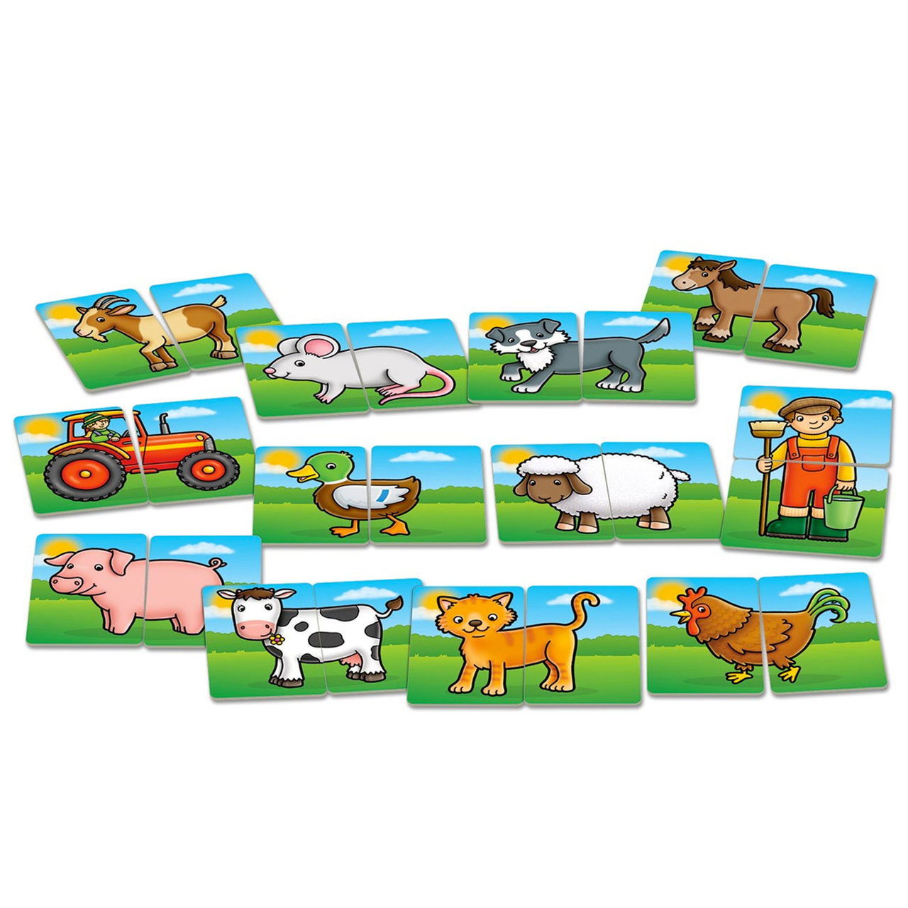 Orchard Toys Farmyard Families – Lernspiel Für Kinder Ab 2 Jahren, Mit 3D-Scheune, Tiere Zuordnen & Posten