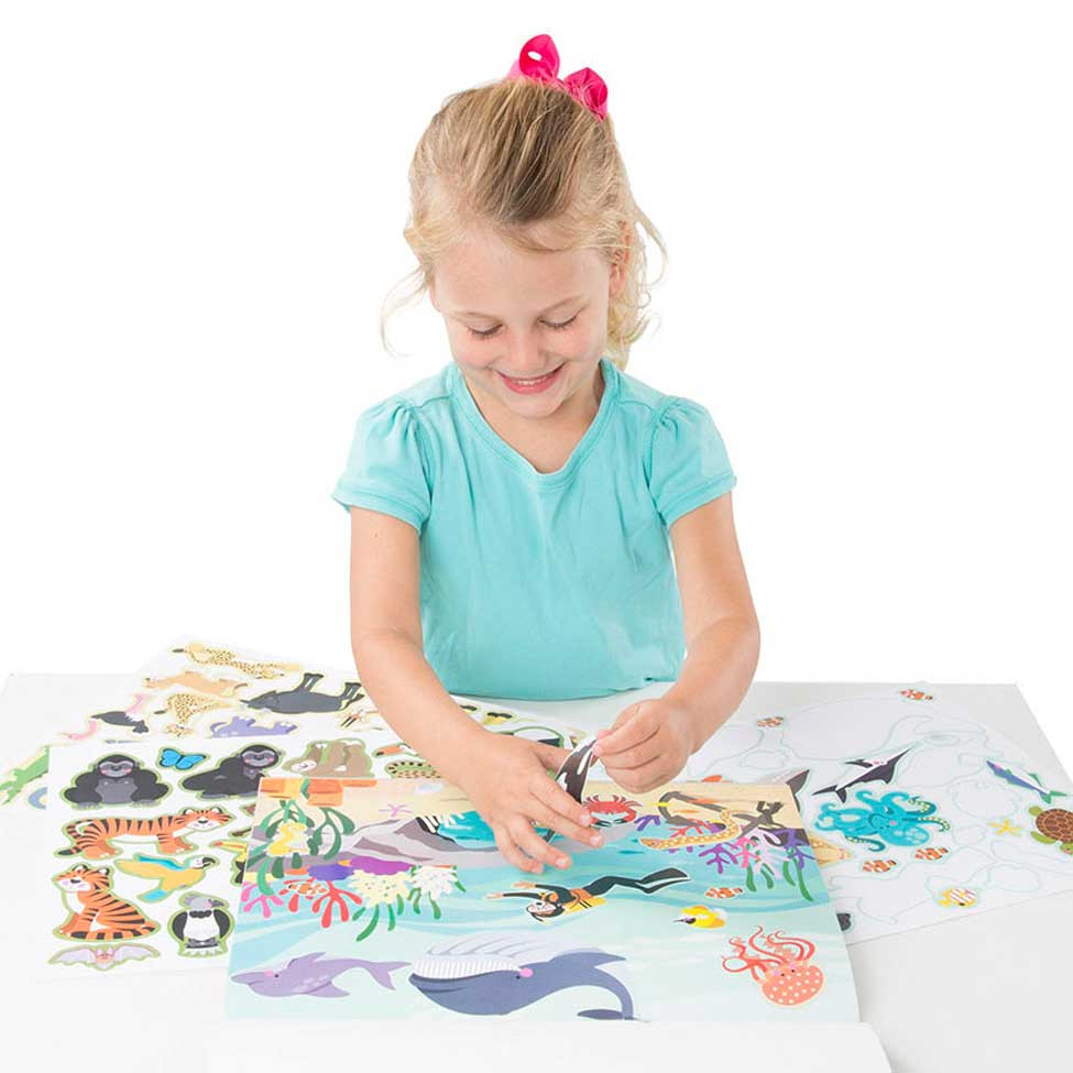 Melissa & Doug Habitats Reusable Sticker Book Kids Craft Activity Online