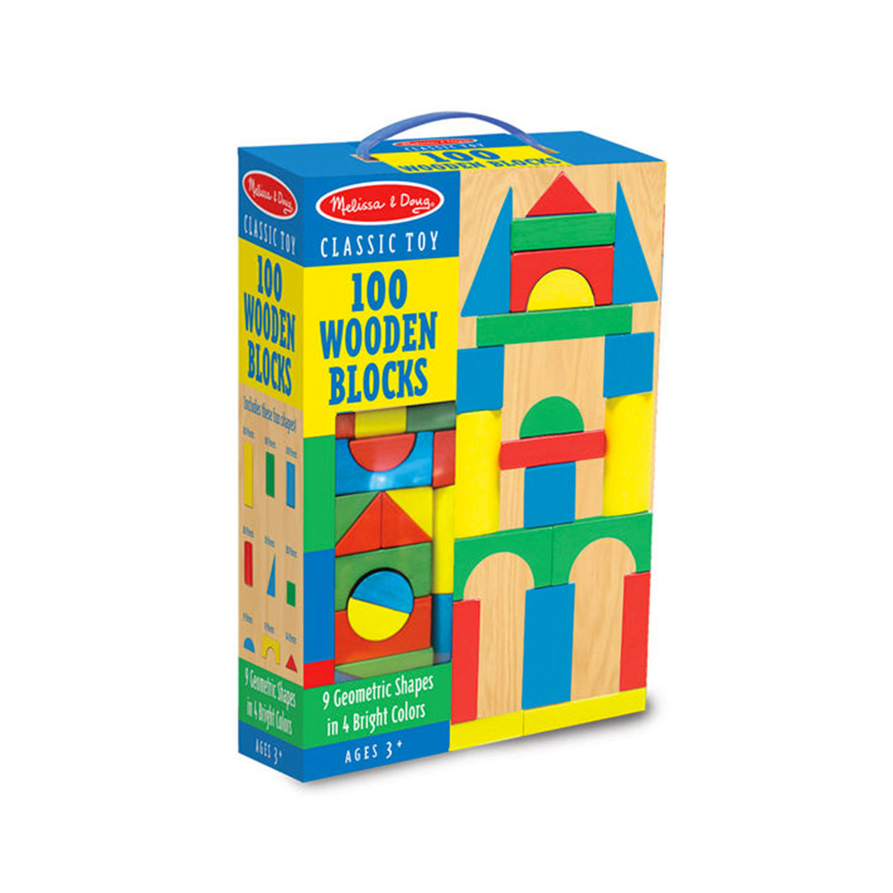 melissa & doug wooden building blocks set