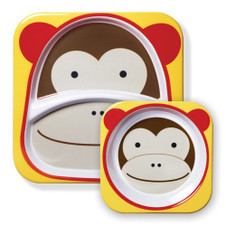Skip Hop Monkey Zoo Plate & Bowl Set Skip Hop Monkey Zoo Plate & Bowl Set