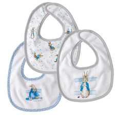 Peter Rabbit 100% Cotton Baby Bib Set of 3 Peter Rabbit 100% Cotton Baby Bib Set of 3