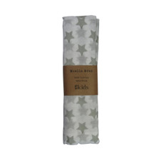 ES Kids - Baby Muslin Cotton Cloth - Grey Stars ES Kids - Baby Muslin Cotton Cloth - Grey Stars