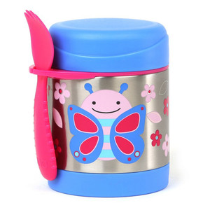 Skip Hop Zoo Butterfly Food Jar open wide mouth showing interior toddler meal capacity