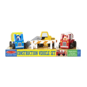 Melissa & Doug solid wood construction vehicles dump truck forklift