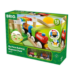 BRIO My First Railway Beginner Pack - 18 pcs - BRIO Wooden Toy | Peekaboo Baby