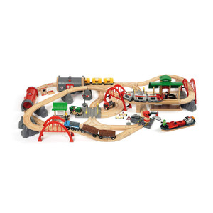 Shop BRIO Deluxe Train Railway Set - 87 pcs Wooden Toy at Peekaboo Baby Australia