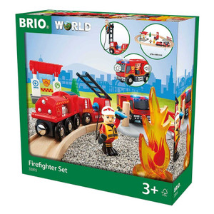BRIO Firefighter Set - 18 pieces - BRIO Wooden Toy | Peekaboo Baby