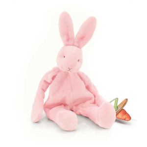 Bunnies By The Bay Bunny Toy Dummy Holder Lovey - Pink Bunnies By The Bay Bunny Toy Dummy Holder Lovey - Pink
