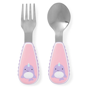 Skip Hop Zoo Fork & Spoon Utensil Set - Narwhal Skip Hop Zoo Fork & Spoon Utensil Set - Narwhal