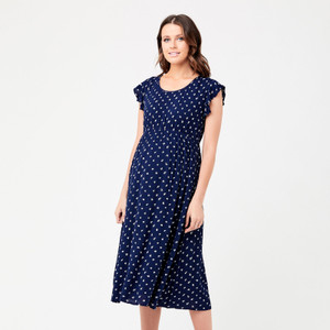 Shop Ripe Maternity Bobbie Shirred Dress - Indigo Shop Ripe Maternity Bobbie Shirred Dress - Indigo