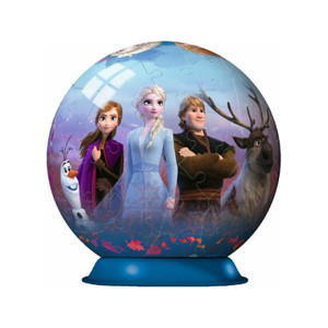Ravensburger Frozen 2 3D Puzzle Ball 72pc completed globe showing Elsa artwork