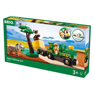 BRIO Safari Railway Set - 17 pieces - BRIO Wooden Toy | Peekaboo Baby