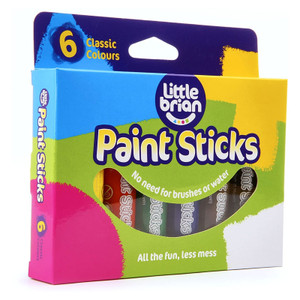 Little Brian Paint Sticks - Classic 6 Pack - Little Brian | Peekaboo Baby