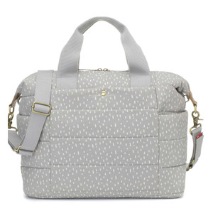 Storksak Organic Nappy Tote Rain Drop Pale Grey studio
