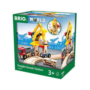 BRIO Freight Goods Station Set - 6 Piece - BRIO Wooden Toy | Peekaboo Baby