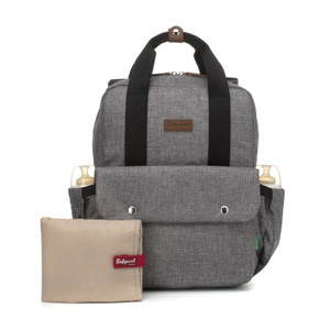 Shop Babymel Georgi Eco Convertible Nappy Backpack - Grey Shop Babymel Georgi Eco Convertible Nappy Backpack - Grey