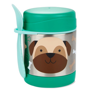 Skip Hop Zoo Insulated Food Jar Pug with toddler lunch meal