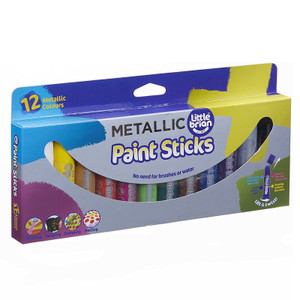 Shop Little Brian Paint Sticks - Metallic 12 pk at Peekaboo Baby Australia