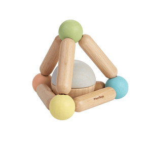 Plan Toys Baby Triangle Clutching Toy - Pastel Plan Toys Baby Triangle Clutching Toy - Pastel
