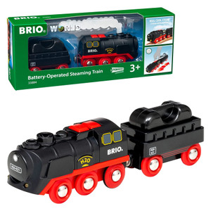 Brio Steaming Train - 3pc Detail View | Peekaboo Baby