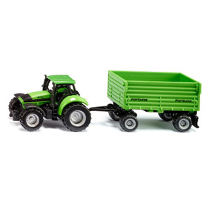 SIKU Deutz-Fahr Fortuna 4-wheel trailer 1:87 die-cast set