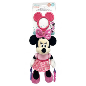 Disney Baby Minnie Mouse On-the-Go Activity Toy front view with sensory features