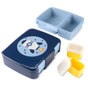 Skip Hop Bento Lunch Box Rocket - open showing divided sections