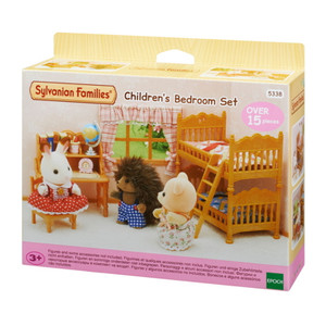 Sylvanian Families Children's Bedroom Set with beds, wardrobe and bedroom accessories