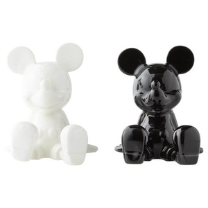 Disney Gift Salt & Pepper Shaker Set: Black & White Mickey Mouse Disney Gift Salt & Pepper Shaker Set: Black & White Mickey Mouse