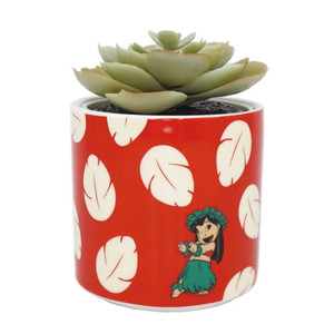 Disney Lilo and Stitch ceramic planter side showing character artwork