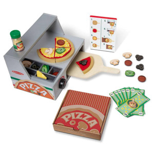 Top and Bake Pizza Counter box showing product features and age recommendation