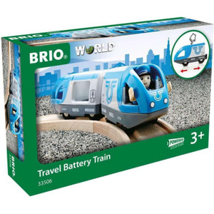 BRIO Battery Operated Travel Battery Train - 3 pieces Detail View | Peekaboo Baby