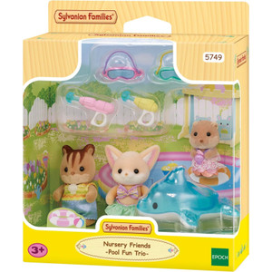 Sylvanian Families Nursery Friends Pool Fun Trio - product packaging box