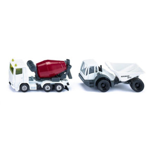 Siku Construction 2-Pack - cement mixer and articulated dump truck, 1:87 scale