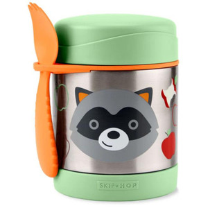 Skip Hop Zoo Raccoon Insulated Food Jar with raccoon character design