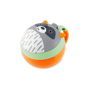 Skip Hop Zoo Raccoon Snack Cup with raccoon character design front view