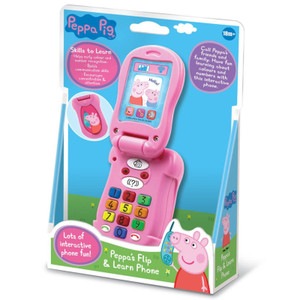 Peppa Pig Flip & Learn Phone Toy Detail | Peekaboo Baby