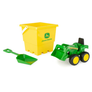 John Deere Sand Pit Bucket Set: Green Tractor & Bucket & Shovel 15cm