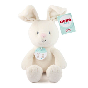 GUND Handheld Peek-a-Boo Flora Bunny plush toy front view